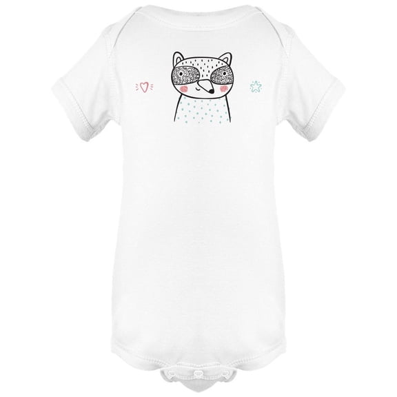 Baby Raccoon In Doodle Style Bodysuit Infant -Image by Shutterstock,  6 Months