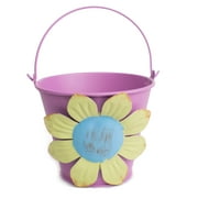 Pastel Flower Summer Tropical Luau Decoration Metal 4" Gift Buckets