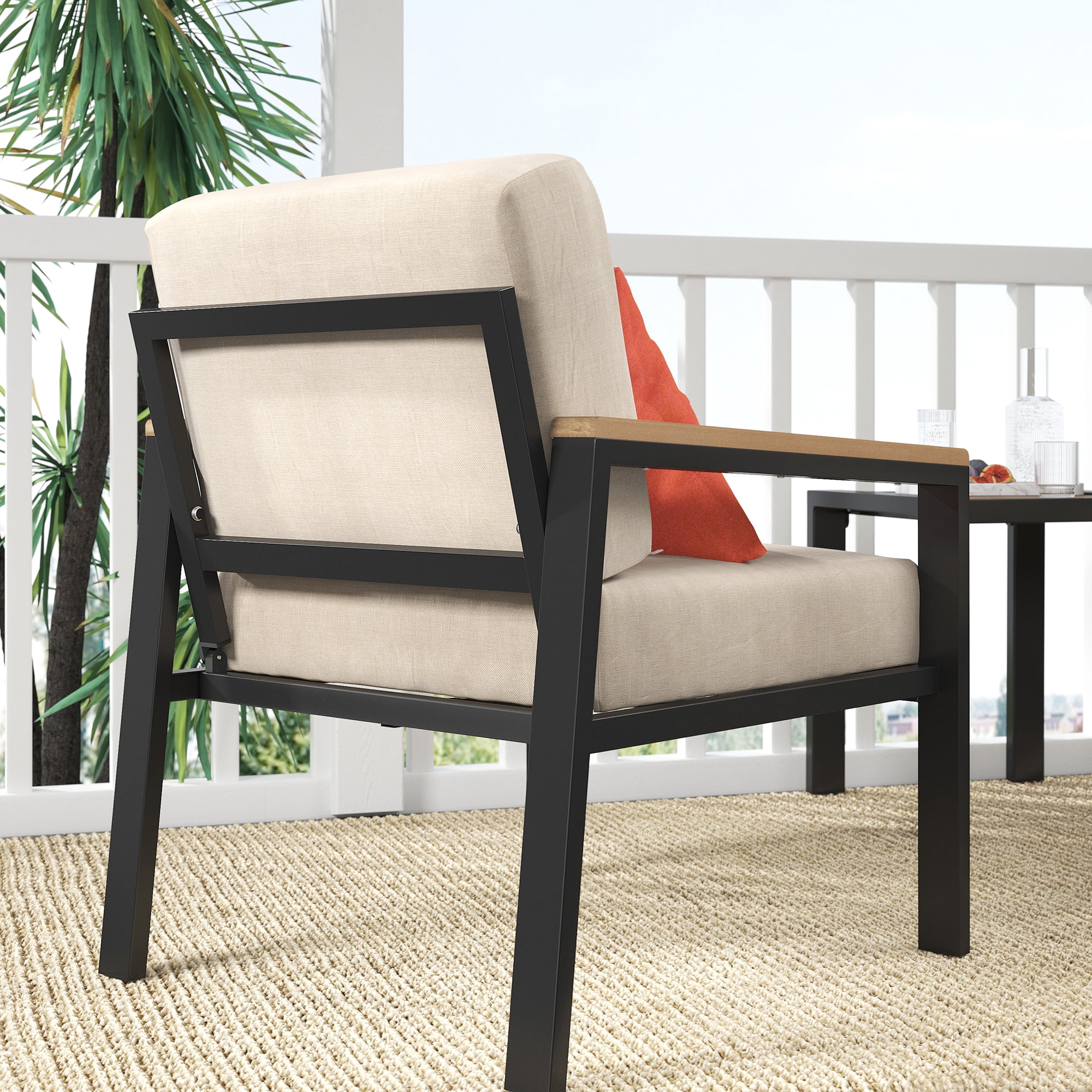 Zinus Dillon Aluminum and Poly Lumber Outdoor 3 Piece Chat