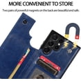 thumbnail image 6 of SOATUTO For Samsung S22 Ultra 5G 6.8 inch Case Wallet Case with Card Holder PU Leather Card Slots Case Double Magnetic Clasp Durable Shockproof Cover For Samsung Galaxy S22 Ultra 5G 6.8" - Blue, 6 of 9