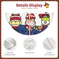 thumbnail image 6 of Lsque Sanrio Print Christmas Tree Skirt with Ties and Velcro,Xmas Holiday Decorations, Adjustable Tree Skirt-30", 6 of 6