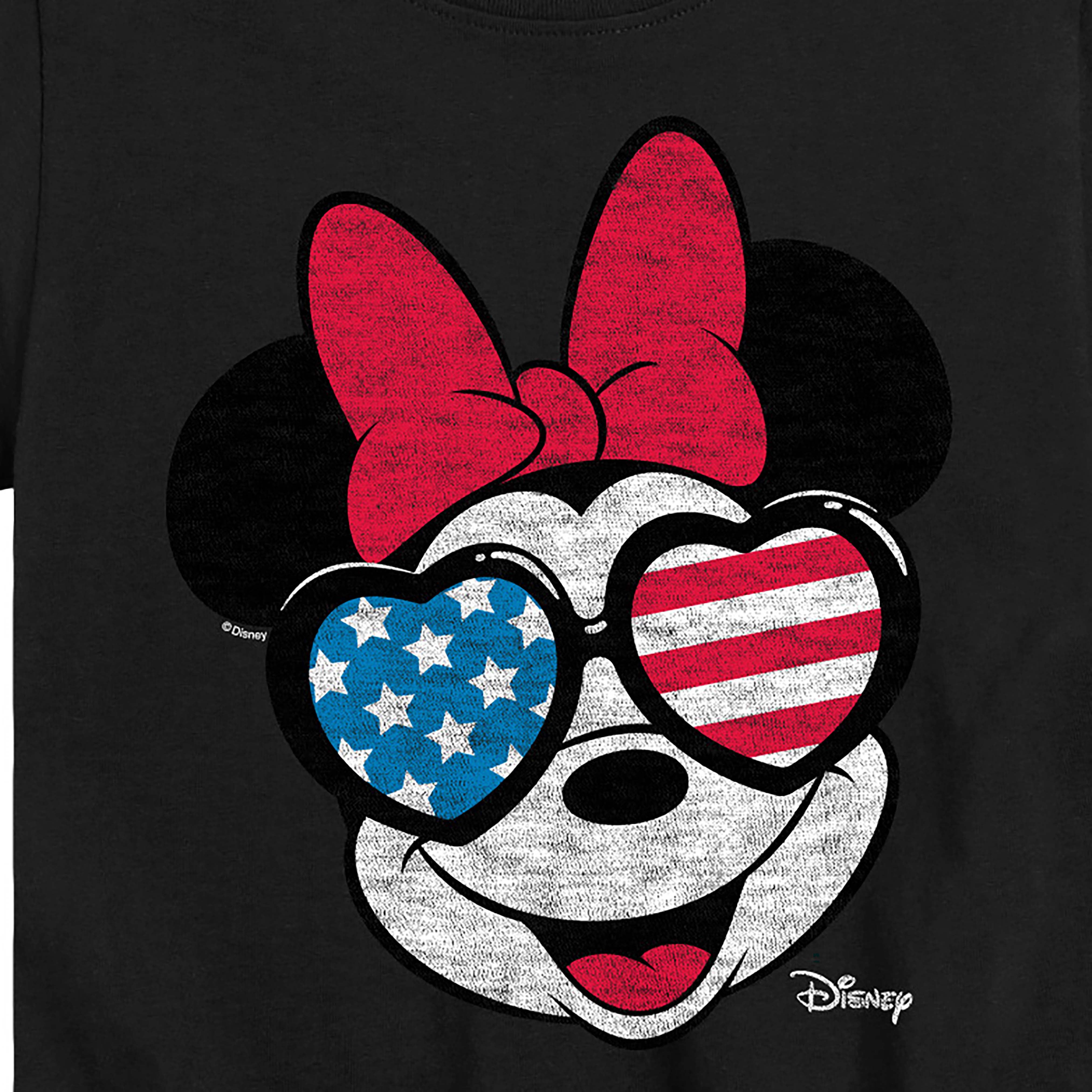 Disney - Americana - Minnie Flag Glasses - Toddler And Youth Short Sleeve Graphic T-Shirt