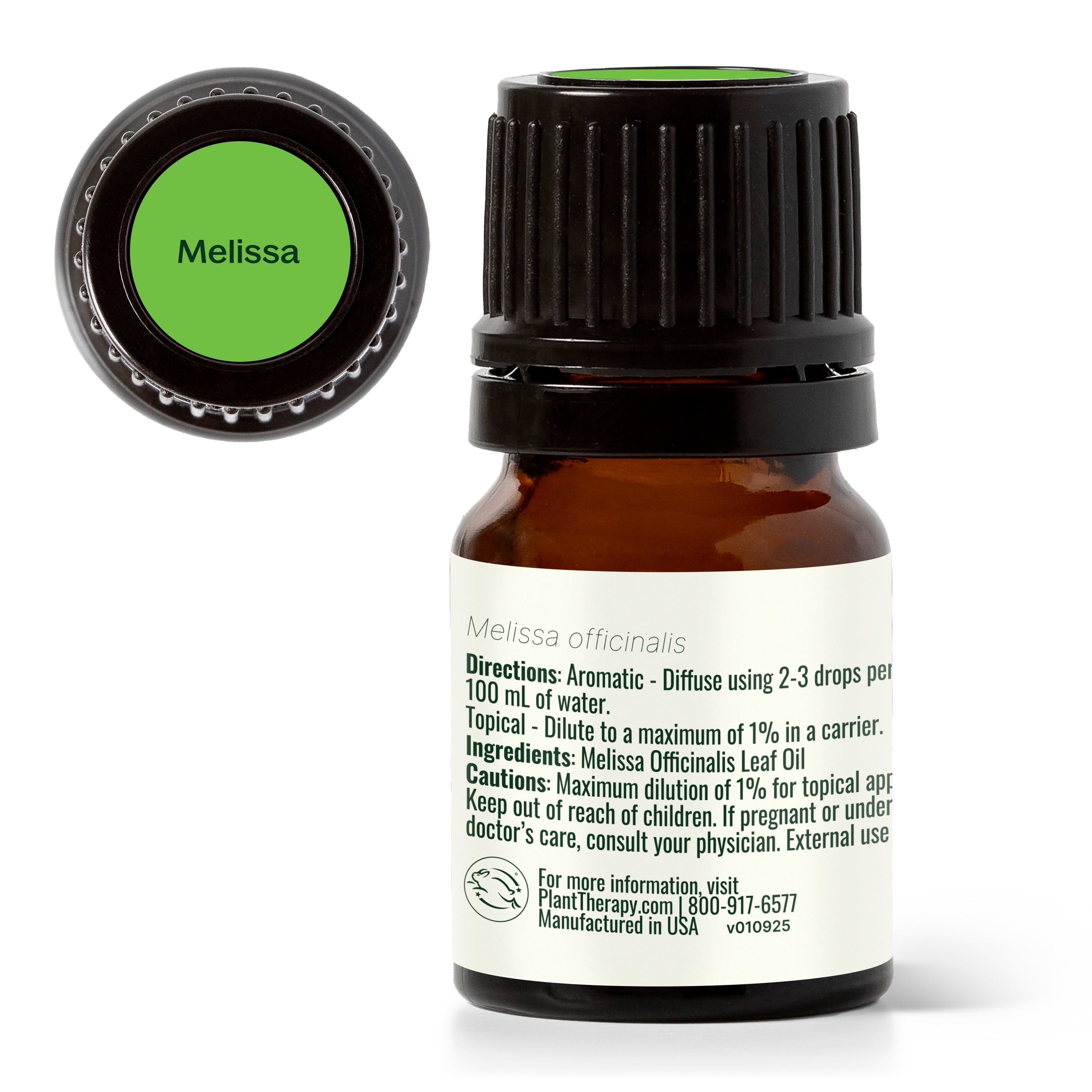 Plant Therapy Melissa Essential Oil 2.5 mL (1/12 oz) 100% Pure, Undiluted, Natural Aromatherapy