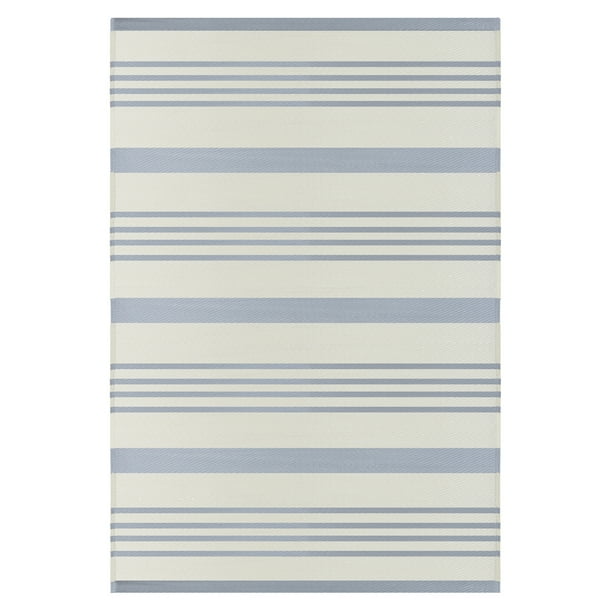 4 X 6 Light Blue And White Striped, Light Blue And White Striped Outdoor Rug