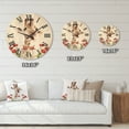 thumbnail image 4 of Designart 'Portrait of A Giraffe With Red Flowers I' Farmhouse Wood Wall Clock, 4 of 5