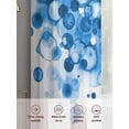 thumbnail image 6 of Blue Gradient Sheer Curtains 96 Inch Length 2 Panels Set Window Treatments, Abstract Polka Dots Vintage Modern Art Rod Pocket Semi Curtains for Living Room/Bedroom/Kitchen Décor, 104"W x 96"L, 6 of 7