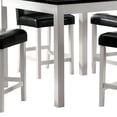thumbnail image 4 of Furniture of America Kie Contemporary Wood 5-Piece Counter Dining Set in White, 4 of 5