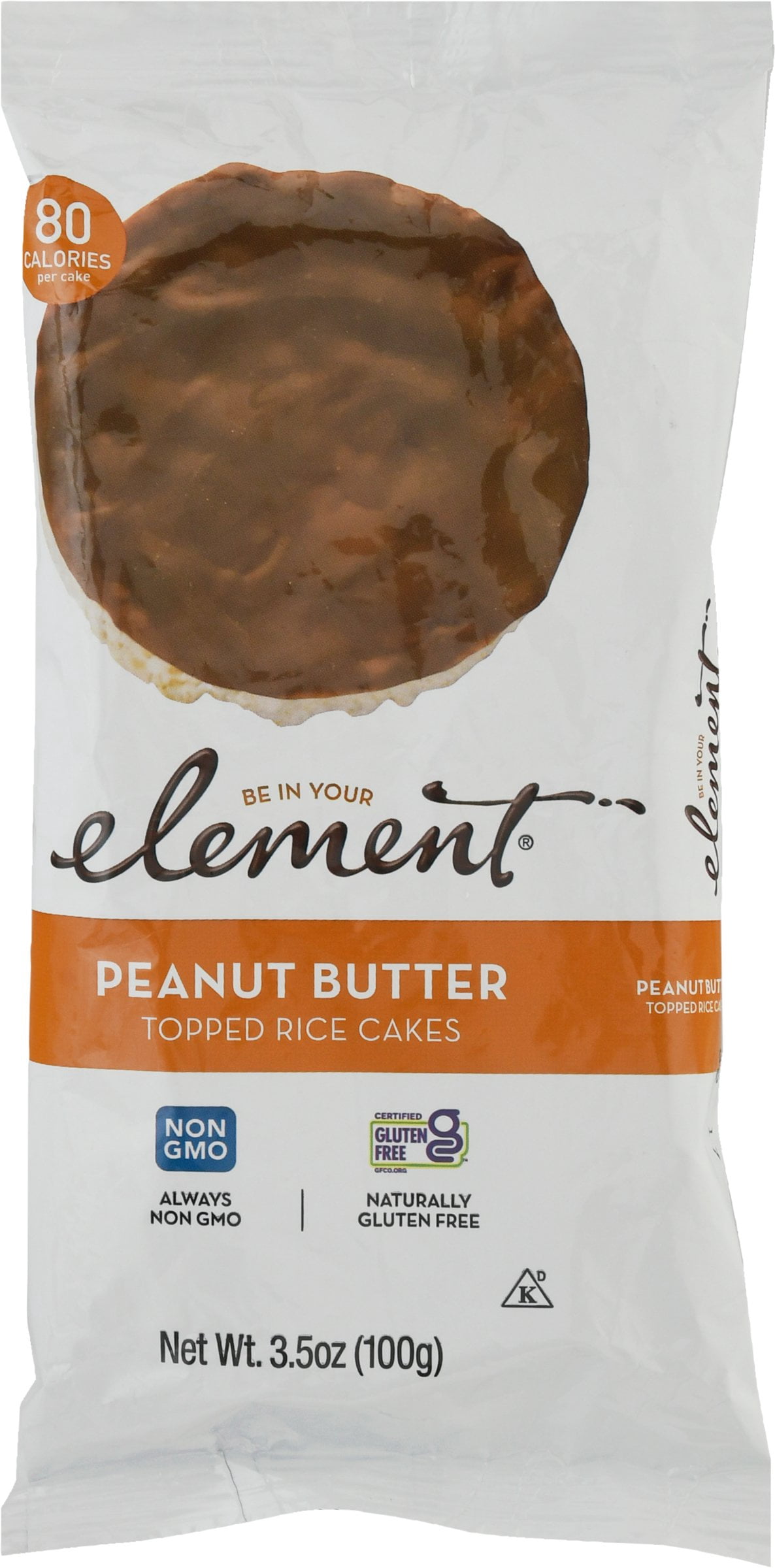 ELEM PBTR TPPD RICECAKES ( 6 X 3.5 OZ )