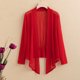 thumbnail image 4 of ICHUANYI Clearance Women Soft Chiffon Open Front Sheer Long Sleeved Cardigans For Evening Dress(Red, XL) ICHUANYI WER2023081111689, 4 of 4
