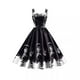 thumbnail image 5 of 2024 Halloween Cosplay vestido de calavera rosa negra oscura disfraz de mujer sin mangas vestidos de fiesta vintage calavera bruja ropa aterradora, 5 of 5