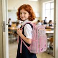 thumbnail image 2 of UJNDER Transparent Kids Backpack with Clear Front Pocket Lightweight Daypack for School Commuting and Travel Activities School Backpack for Girls,02_Pink,Mid, 2 of 7