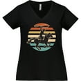 thumbnail image 3 of Inktastic Rodeo Team Roping Cowboy Women's Plus Size V-Neck T-Shirt, 3 of 5