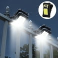 thumbnail image 1 of Lámpara solar de seguridad con sensor de movimiento para exteriores, para jardín, pasarela, camino, montaje en pared, sin necesidad de perforar, Aestivo | Negro | AESTIVO, 1 of 7
