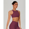 thumbnail image 2 of IDOPIP Womens High Neck Sports Bra Removable Pads Cut Out Back Sleeveless Medium-impact for Workout Gym Yoga Pilates Athletic XS Plum, 2 of 6