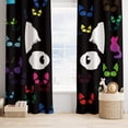 thumbnail image 2 of Kids Curtains Cats Prints Blackout Curtains Boys Girls Teen Bedroom Play Room Window Curtains for Small Windows 38 x 45 inch Set of 2, 2 of 6