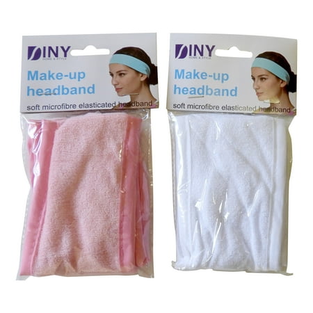 2 pack Spa Style Microfiber Terry Makeup Headband (Best Makeup Brand Ever)