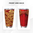 thumbnail image 3 of Año de la serpiente 2025 Feliz Año Nuevo chino 2025 Vaso de acero inoxidable Taza de café de viaje de 20 oz Taza térmica portátil con tapas, 3 of 7