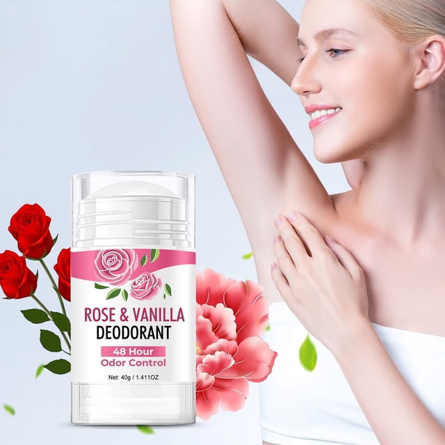 Crema desodorizante Twisters de vainilla y rosa con aroma fresco y fragante, hidratante y suavizante de larga duración, para el cuidado de la piel. Crema de lactancia.