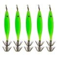 thumbnail image 1 of Señuelos Luminous Shrimp 8cm Squid Jig Hook Pulpo Cebos duros Verde 5pcs JShteea  El nuevo, 1 of 6