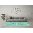 thumbnail image 3 of Ahgly Company Indoor Rectangle Oriental Light Blue Traditional Area Rugs, 7' x 9', 3 of 4