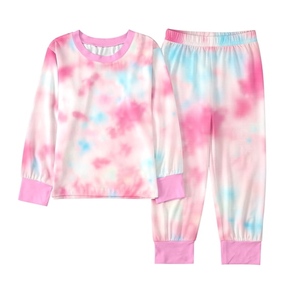 Weebloom Little Girl Pajamas Cozy Winter Long Sleeve Pajama Soft Two Piece Outfit Kids Toddler And Youth Sleepwear Nightwear Pjs Loungewear Pink 5-6 Years