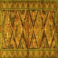 thumbnail image 1 of Ahgly Company Machine Washable Indoor Square Persian Yellow Traditional Area Rugs, 4' Square, 1 of 4