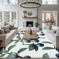 thumbnail image 3 of 6'x9' Area Rugs, Blueberry Spring Leaves Indoor Outdoor Area Rug for Living Room Bedroom, Farmhouse Botanical Branches Washable Bathroom Rugs Kitchen Floor Carpet Mats Home Decor Aesthetic, 3 of 8