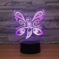 thumbnail image 4 of Optical Illusion 3D Butterfly Night Light Illusion Lamp 7 Colors Change LED Touch Switch USB Power Kids Toys Decor Decorations Table Lamp Children Christmas Valentines Birthday Gift, 4 of 5