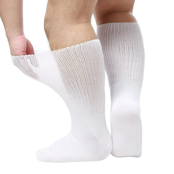 Necvior Extra Wide Socks for Swollen Feet Stretch to 30" Seniors Diabetics Socks None Binding Loose Fit Top for Edema Lymphedema