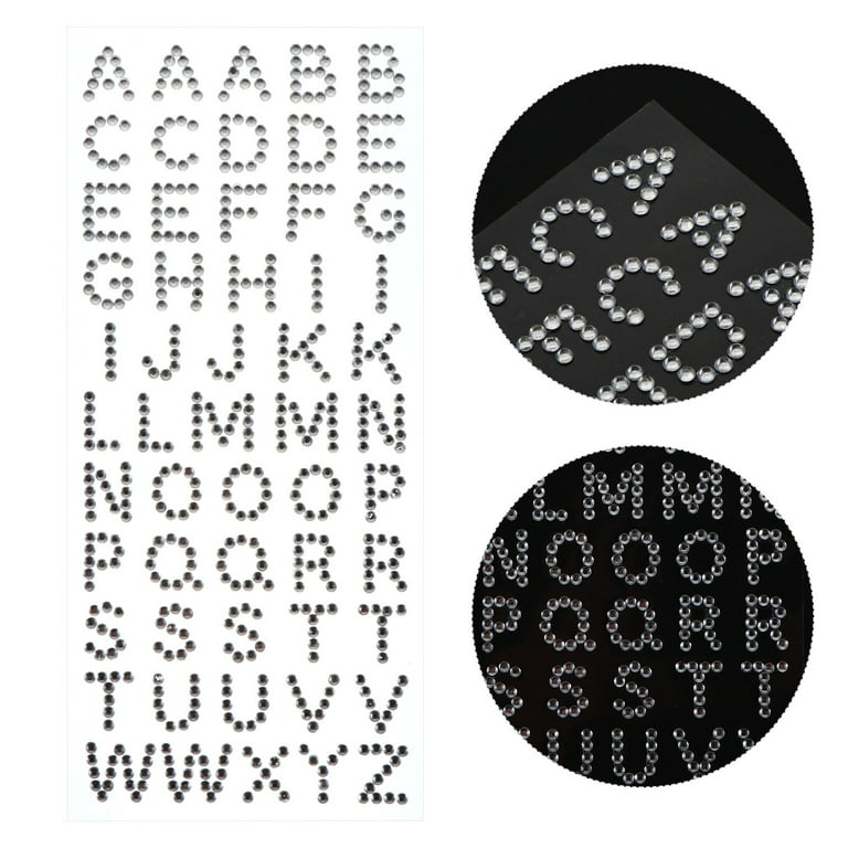 Stickers Alphabet Diamond Letter Acrylic Letters Self Adhesive Diy Sticker  A Z Decoration Glitter Rhinestone Material