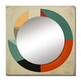 thumbnail image 2 of Designart "Voyage Midcentury Vintage Abstract Geometrics V" Modern Midcentury Square Mirror For Wall Decor - Large Beige Square Printed Wall Mirror Art - Wall Mounted Square Mirror, 2 of 5