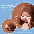 thumbnail image 3 of 6 muñecas bebé en miniatura de 10 cm, hechas de PVC lavable, realistas, con ropa y gorro, y un biberón., 3 of 7