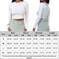 thumbnail image 2 of Camiseta Ombligo expuesto Top de manga larga Casual Mujer Traje diario con cuello redondo (Blanco XL) Cgtredaw Blanco T XL para Mujer, 2 of 6