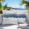 thumbnail image 4 of Wave Effect Modern Art Outdoor Pillow Covers Pack of 2 Abstract Blue Oil Painting Waterproof Throw Pillow Covers Decorative Cushion Cases for Patio Garden Tent Balcony Couch 16x16 inch, 4 of 8