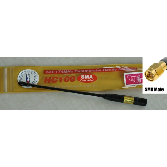 Harvest HC100 (134-174mhz) VHF HT Antenna- SMA Male