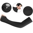 thumbnail image 4 of 2 calentadores de brazos anti-UV UPF 50+ calentadores de brazos de protección transpirable calentadores de brazos para hombres y mujeres, negro y gris ER, 4 of 5