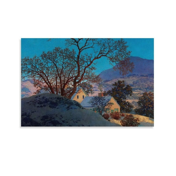 Maxfield Parrish Print Painting (5) Canvas Art Poster and Wall Art Picture Print Modern Family bedroom Decor Posters 16x24inch(40x60cm)