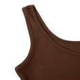 thumbnail image 4 of Combinaisons d'Entraînement pour Femmes Bodycon Sans Manches Col en U Couleur Unie Sport Yoga Stretch, 4 of 5