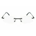 thumbnail image 2 of EYE ZOOM 4 Pack Unisex Rimless Metal Frame Reading Glasses with Pouch for Men and Women (Gunmetal +1.75), 2 of 5