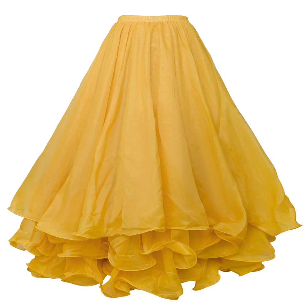 full maxi skirt yellow