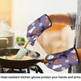 thumbnail image 4 of Cute Oven Mitts,Purple Halloween Ghosts Skulls and Bats Oven Mitt 2-Pack Set,Kitchen Gloves for Oven,Heat Resistant Oven Mitts 7.7"x12", 4 of 7