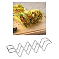 thumbnail image 4 of Stainless Steel Taco Holder Tortilla Stand Burrito Tray the actual Shell Rack w/Handles, 4 of 9