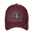 thumbnail image 2 of Daxton Structured Baseball Hat Cap Old English A to Z Letter Number Initial-Burgundy, Letter Q, 2 of 4