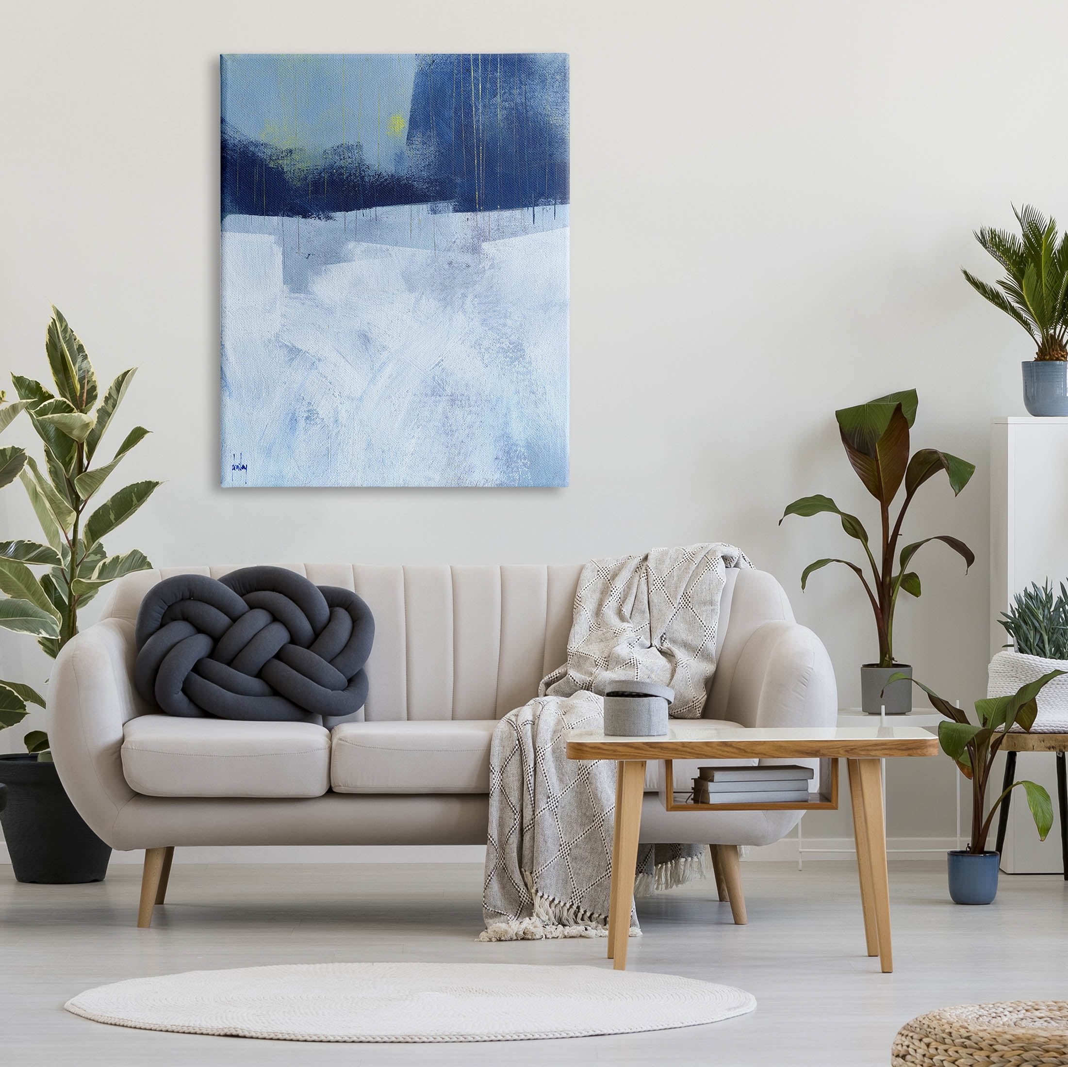 Stupell Industries Abstract Blocked Layered Shapes Painting Gallery Wrapped Canvas Print Wall Art, Design by Paul Bailey