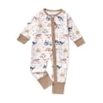 thumbnail image 2 of Weebloom Baby Boy Girl Onesie Footless 3 Pack Zip Up Jumpsuit Comfortable Stylish Bodysuit Sleepwear Loungewear Pjs Romper Pajamas Sleepers 6-24 Months, 2 of 3