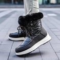 thumbnail image 4 of Zapatos para mujer, botas altas de exterior con aislamiento de terciopelo grueso, botas de nieve para mujer, zapatos casuales, zapatos altos, zapatos para correr, botas vaqueras., 4 of 5