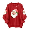 thumbnail image 3 of Frostluinai Ugly Christmas Sweatshirts for Women Oversized Long Sleeve Xmas Pullover Crew Neck Casual Fleece Lined Sweat Shirts, 3 of 5