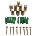 thumbnail image 4 of 16 Sets Standoff Screws Advertising Nail Standoff Wall Mounting Hardware for Hanging Acrylic Picture Frame (12 x 20mm),16 x Advertising nail 16 x screw 16 x expansion screw 32 x washer,Gold, 4 of 8