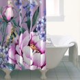 thumbnail image 4 of Purple Butterfly Flower Butterfly Pattern Shower Curtain 36"x72" ,Bathroom Decorative Shower Curtains Set with 12 Hooks,Modern Waterproof Washable Shower Curtain, 4 of 6