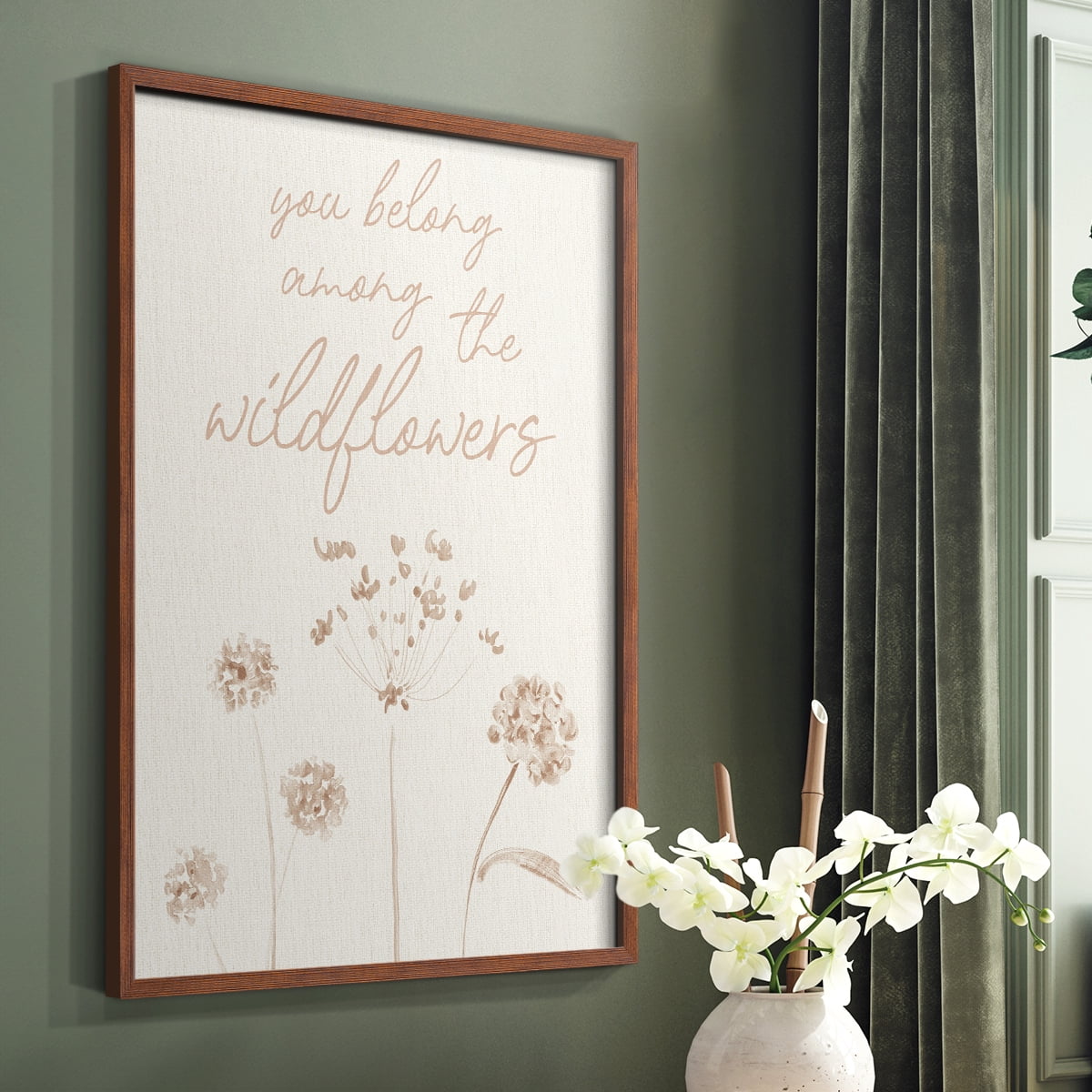 Wildflowers Framed Print - Solid Wood in Single Picture Frame Solid Wood 2 Framed Print